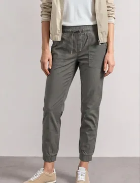 Slim Leg Hose in Papertouch-Qualität female Grau - Street One - FashionsVida