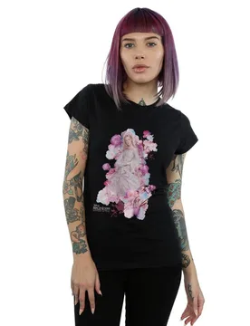 Women's Maleficent Mistress Of Evil Aurora Rose Bush Cotton T-Shirt in Black Size: Medium - Black - Size: M - Disney - FashionsVida