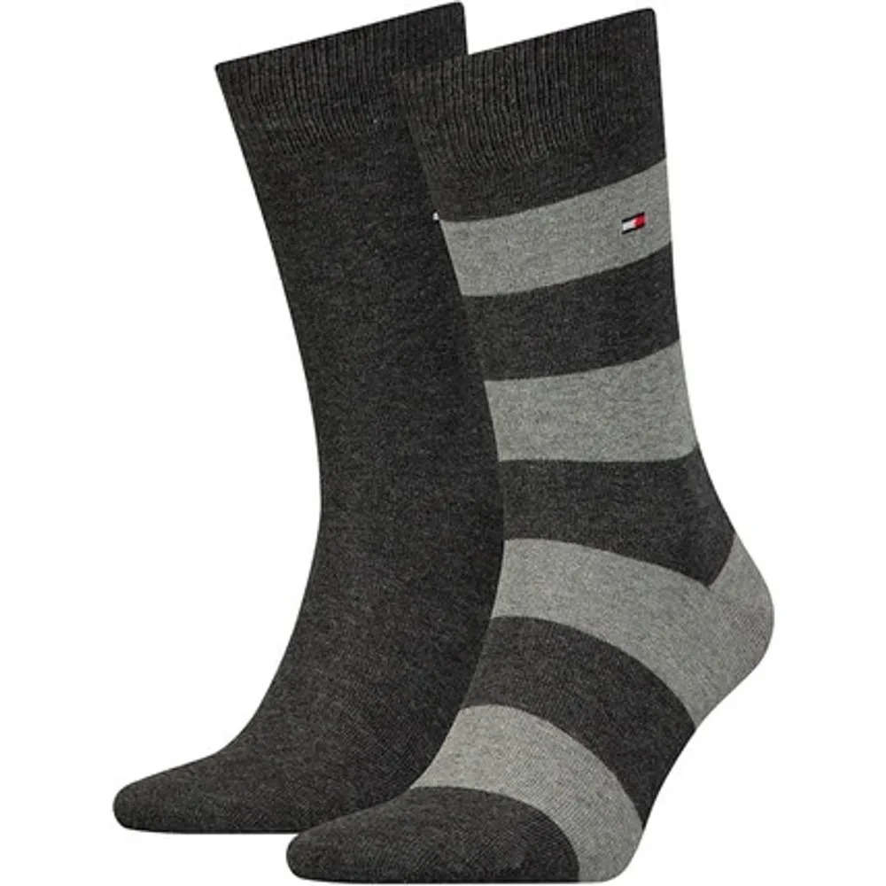 Pack de dos pares de calcetines de hombre cortos grises - Tommy Hilfiger - FashionsVida