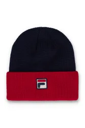 Navy Rune Colourblock Turn-Up Beanie - ONE
