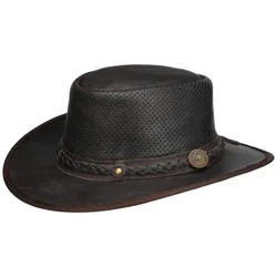 Springbrook Air Leather Hat by - brown - Size: M (56-57 cm)