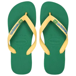 Brasil Logo Women Flip-Flops and Sandals - Green - Size 3.5/4 - Plastic/Polycarbonate - Green - Size: 3.5/4