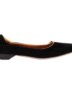 Pre-Owned Womens Pointed Flats In Black Suede - Size Eu 37 - Lanvin - FashionsVida