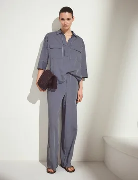 Pantalón de mujer ancho de rayas collection - Woman El Corte Inglés - FashionsVida