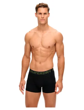 Boxers M3110452b 3 Unités Karst Black Mega Grit / Winter Khaki Grit / S - Superdry - FashionsVida