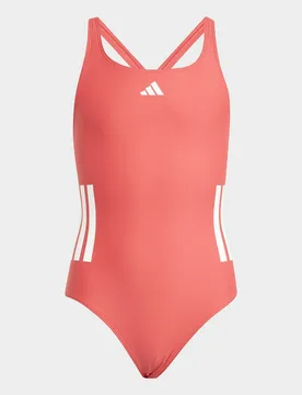 Costume Da Bagno 3-stripes C-back Junior - Rosso, rosso rosso Bambino taglia 9-10Y - Adidas - FashionsVida