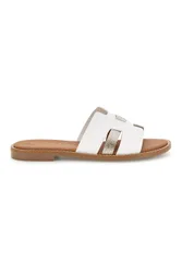 Ciabatte bianche con inserti metallizzati MAT16 39