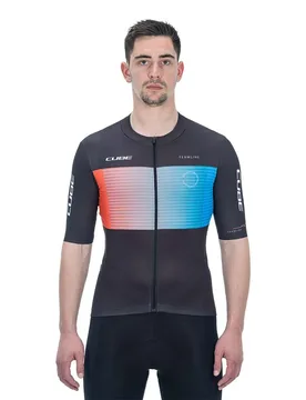 Maglia A Maniche Corte Teamline Black / Blue / Red - CUBE - FashionsVida