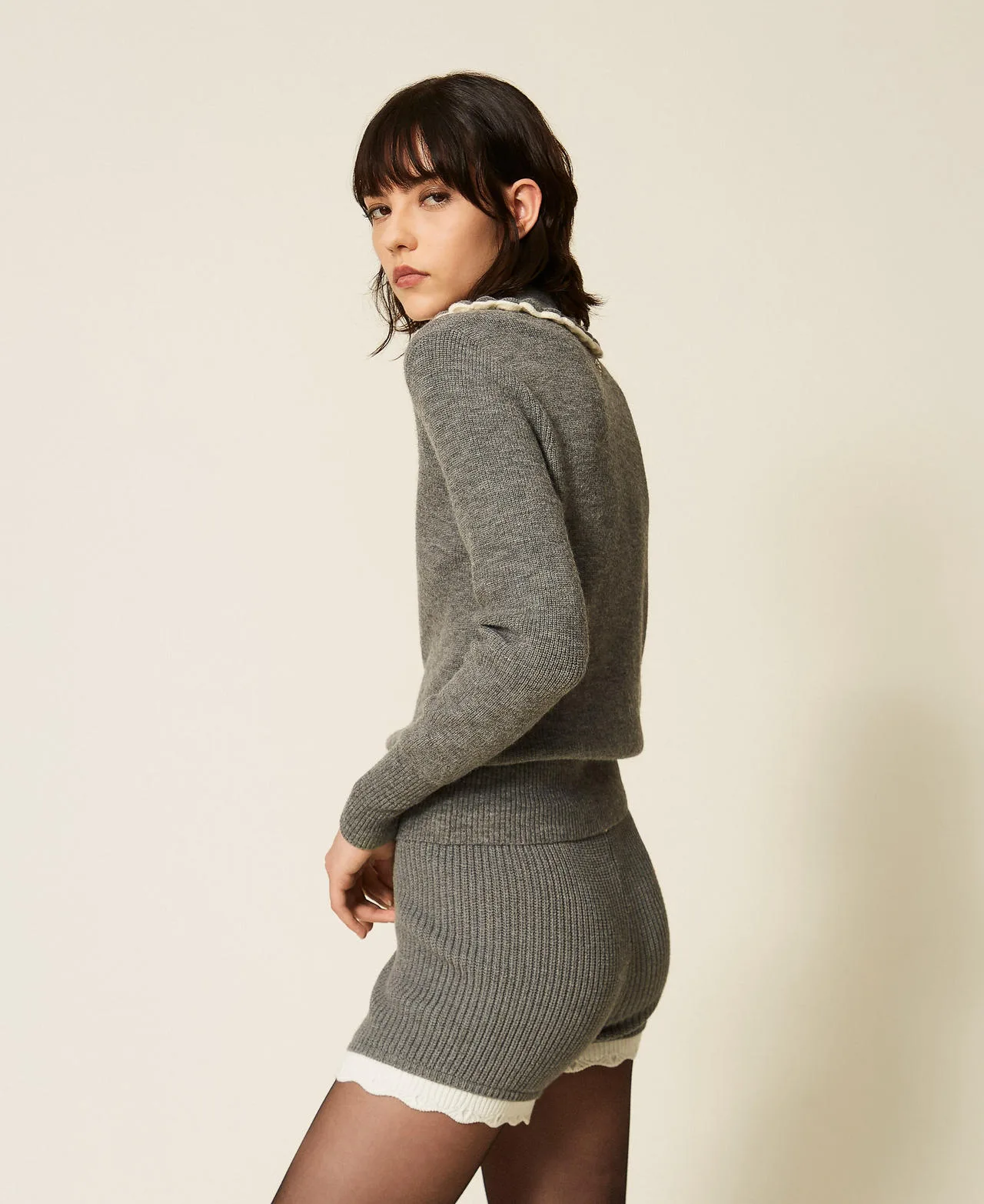 Pull polo avec col au crochet - Actitude by Twinset - FashionsVida