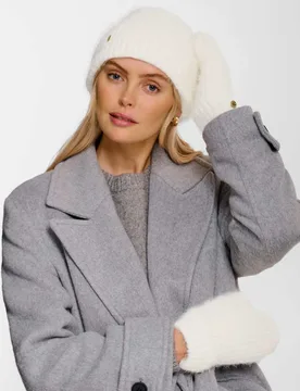 Knitted Hat & Gloves Gift Set White female - Katie Loxton - FashionsVida