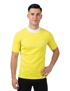 Rash Guard Manches Courtes Elastan Fina Yellow S - Seland - FashionsVida