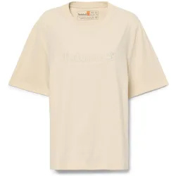 Camiseta de manga corta con logo lineal corte recto