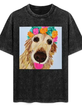 Flower Girl Xena, the Golden Retriever T-Shirt Active Wear Sports T-Shirt for Men - Aliexpress - FashionsVida