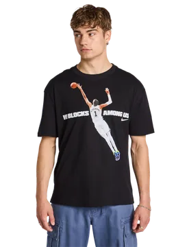 NBA Men T-Shirts - Black - Size S - Cotton Jersey - Black - Size: Small - Nike - FashionsVida
