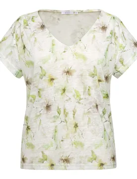 Sommer-Shirt „Leinenoptik“ gruen L Damen - wedolina - FashionsVida