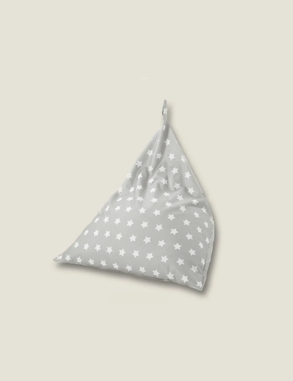 Star Print Pyramid Beanbag Silver Grey - Kaikoo - FashionsVida