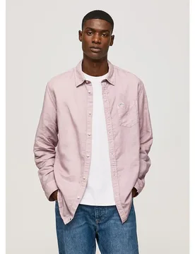 Chemise à Manches Longues Parker Bleach Pink M - Pepe jeans - FashionsVida