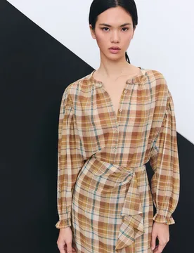 Blusa de manga larga estampada de mujer - Tintoretto - FashionsVida