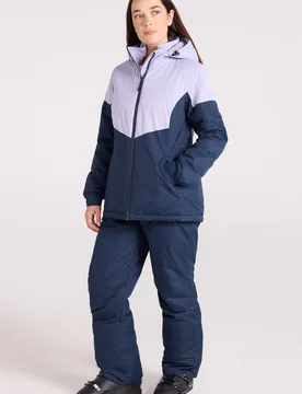Womens Plain Ski Jacket And Pants Set Insulated Hooded Snowproof Winter Outfit Navy - Size 22 Uk - Mountain Warehouse - FashionsVida