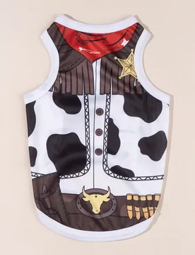Pieza Chaleco multicolor con diseño mono de vaquero/western para mascotas, antiparasitario, reduce la pérdida de pelo, aislante, transpirable para u - Shein - FashionsVida