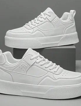 Zapatillas casuales de plataforma de unicolor minimalista para hombres, versátiles de moda para estudiantes universitarios, ir al trabajo, deportes a - Shein - FashionsVida
