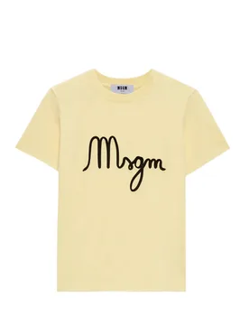 MSGM T-shirt e Polo Black/yellow - Msgm - FashionsVida