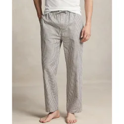 Pantalón de pijama de hombre de algodón con cuadros