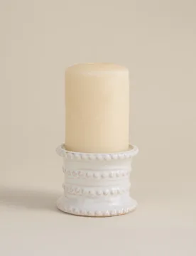 Bobble Pillar Candle Holder Neutral - M&S - FashionsVida