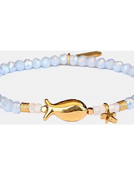 Link & Love - Pulsera Pececito Abu Dabi de cristal azul - Link & Love - FashionsVida