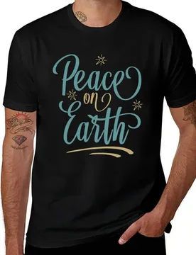 Peace on Earth Christmas and Holiday T-Shirt Basic Casual Short Sleeve Cotton Shirt - Aliexpress - FashionsVida