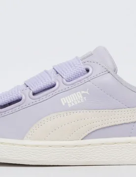 Classic Leather Basket Heart Womens Girls - Purple Leather (Archived) - Size Uk 5 - Puma - FashionsVida
