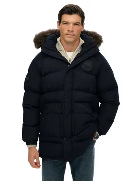 Parka Everest Longline Baffled Eclipse Navy 2XL - Superdry - FashionsVida