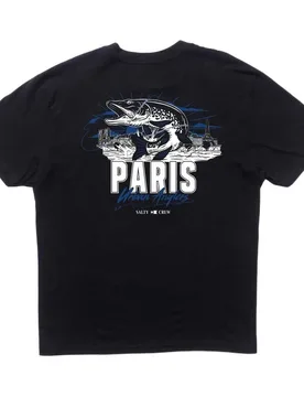 T-shirt à Manches Courtes Paris Urban Angler Black 2XL - Salty Crew - FashionsVida