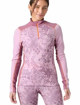 Lifa merino midweight camiseta térmica manga larga mujer Rojo (S) - Helly Hansen - FashionsVida