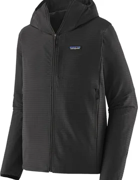 Polaire chaude et extensible zippée - M's R1 TechFace Hoody Black - Taille S - Noir - Patagonia - FashionsVida