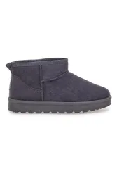 Stivaletti pantofola grigio scuro con interno in pelo PK1699D 39