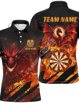 Custom Name Darts Camo Vintage Flame Graffiti Tattoo Multicolor 3DPrint Harajuku Summer Funny Short Sleeves Polo Jersey Shirts C - Aliexpress - FashionsVida