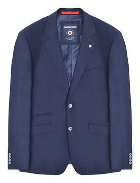 Mens Oscar 2sb Blazer (Navy) - Size 18 Inch - Lambretta - FashionsVida