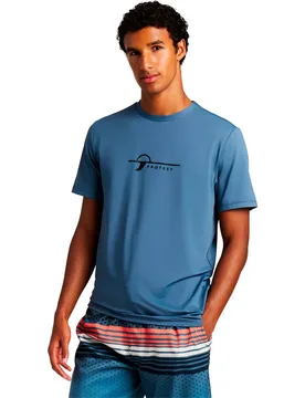 Rash Guard Manches Courtes Core Empire Blue S - Protest - FashionsVida