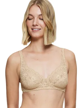 Womens 10210704 Amourette Non Wired Bra - - Beige Polyamide - Size 34c - Triumph - FashionsVida