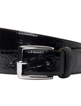 Cintura Croc Nicole Black 30 - Hackett - FashionsVida