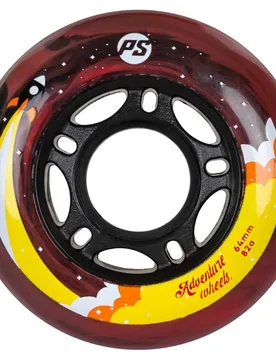Roues De Patins Adventure 64 4 Unités Black / Red 64 mm / 82A unisex - Powerslide - FashionsVida