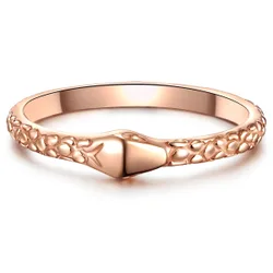Womens Sterling Silver Ring - Rose Gold - Size K