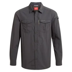 Mens Adventure Iii Nosilife Long-Sleeved Shirt (Black Pepper) - Size X-Large