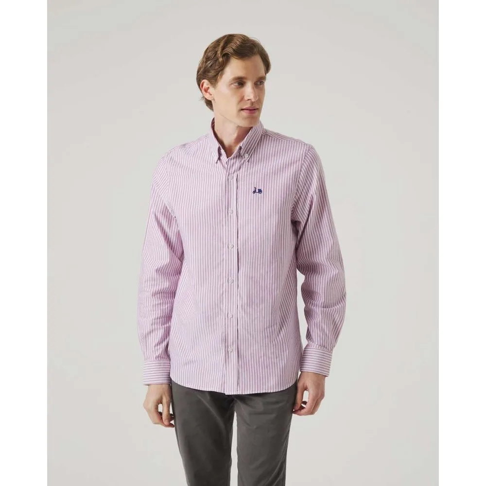 Camisa de algodón de hombre corte regular rayas - Scotta 1985 - FashionsVida
