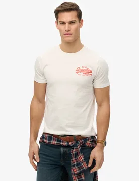Superdry Men's Vintage Logo Tokyo Relaxed T-shirt Creme - Größe: XL - 39.99 - FashionsVida