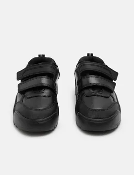 Kids' Leather School Shoes (8 Small - 2 Large) Black male - M&S - FashionsVida