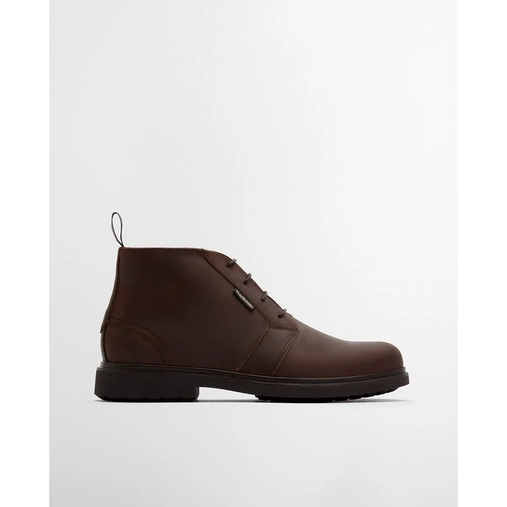 Bota de hombre tipo chukka encerada de cuero - Barbour - FashionsVida
