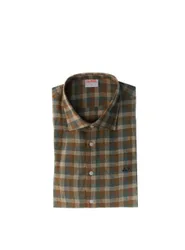 SUN68 Camicia in lino MARRONE S