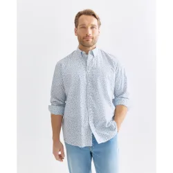 Camisa de sport tallas grandes popelín microprint classic fit